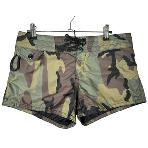 Birdwell Beach Britches Women 402 Boardshorts in Green Camo 2